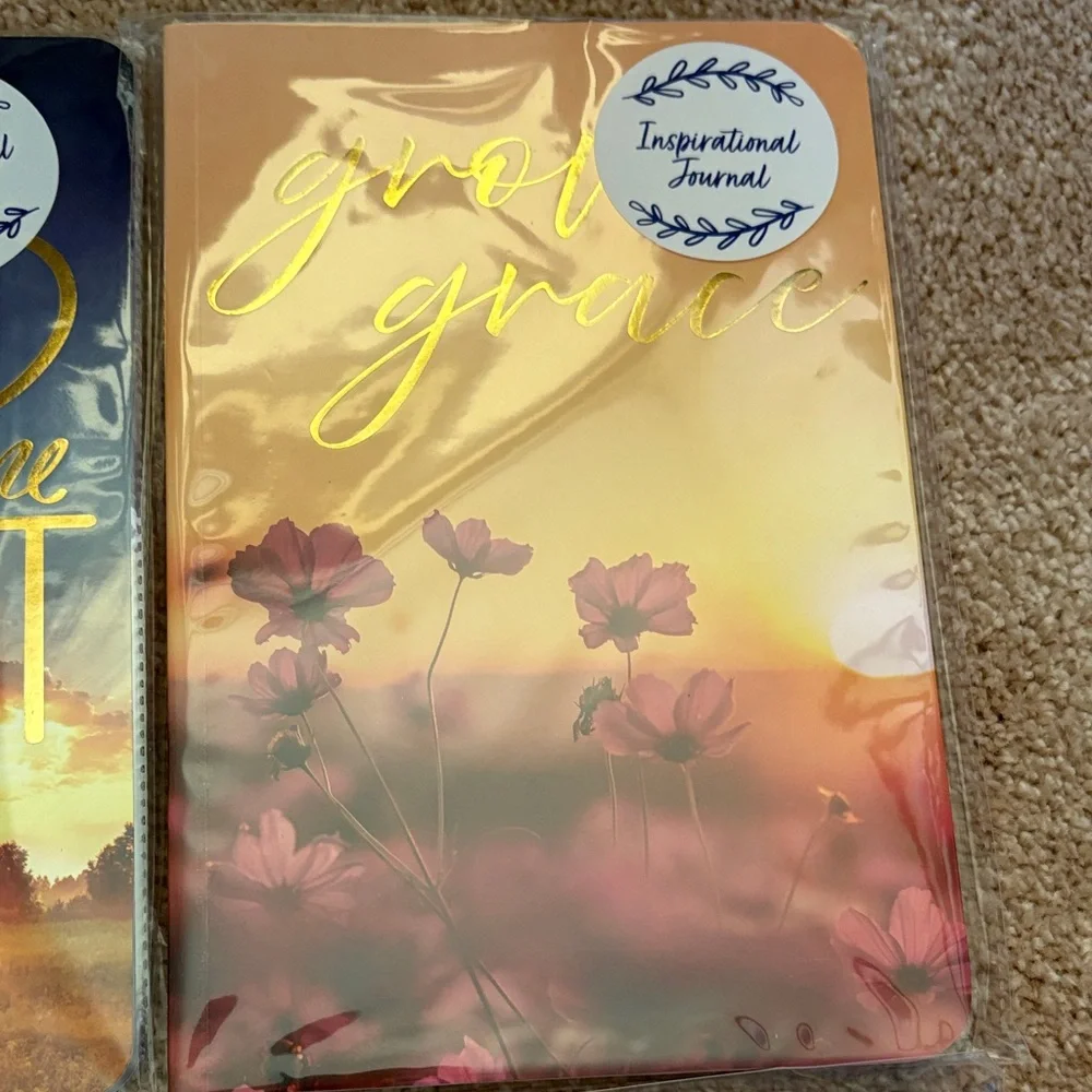 Christian Inspirational Journals Set with Gold Accents